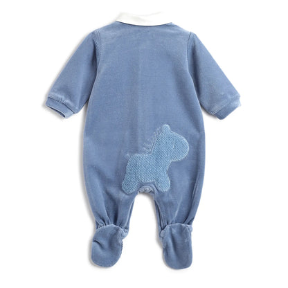 Boys Blue Front Opening Babysuit