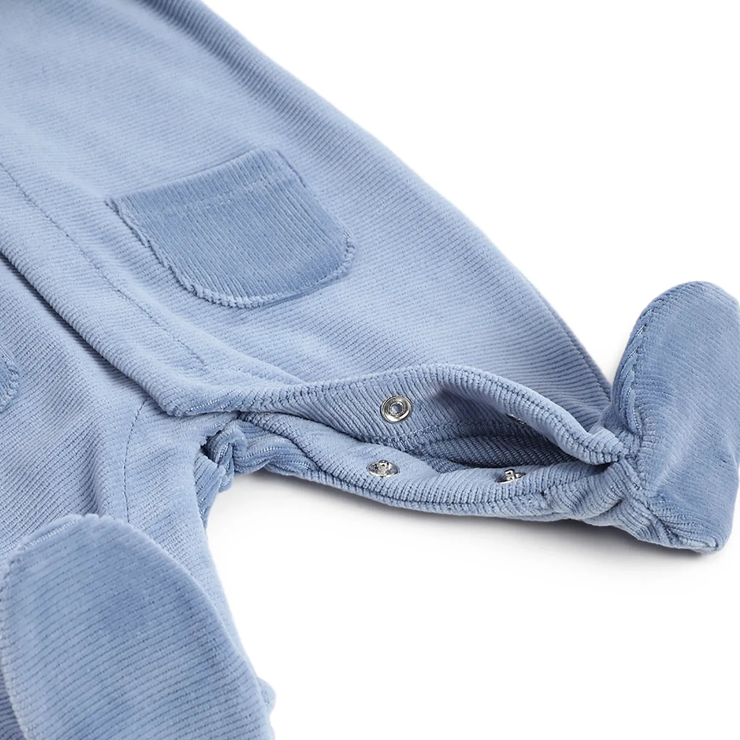 Boys Blue Front Opening Babysuit