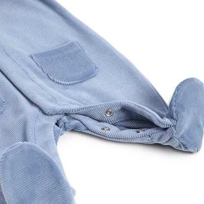 Boys Blue Front Opening Babysuit