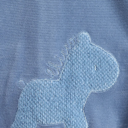 Boys Blue Front Opening Babysuit
