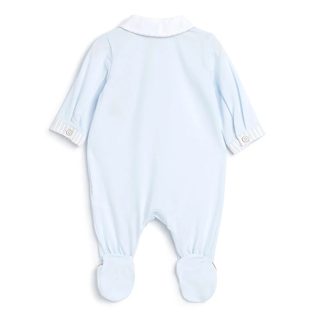 Boys Blue Front Opening Babysuit