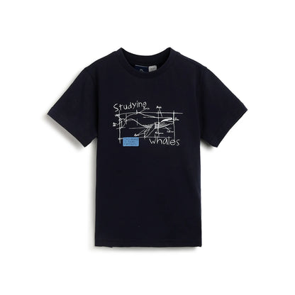 Boys Blue Graphic Printed T-shirt
