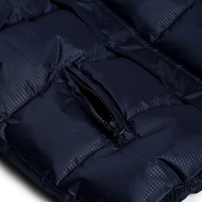 Boys Blue Hooded Solid Jacket