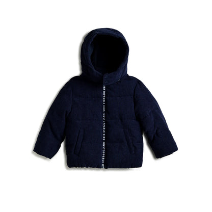 Boys Blue Padded Hooded Jacket