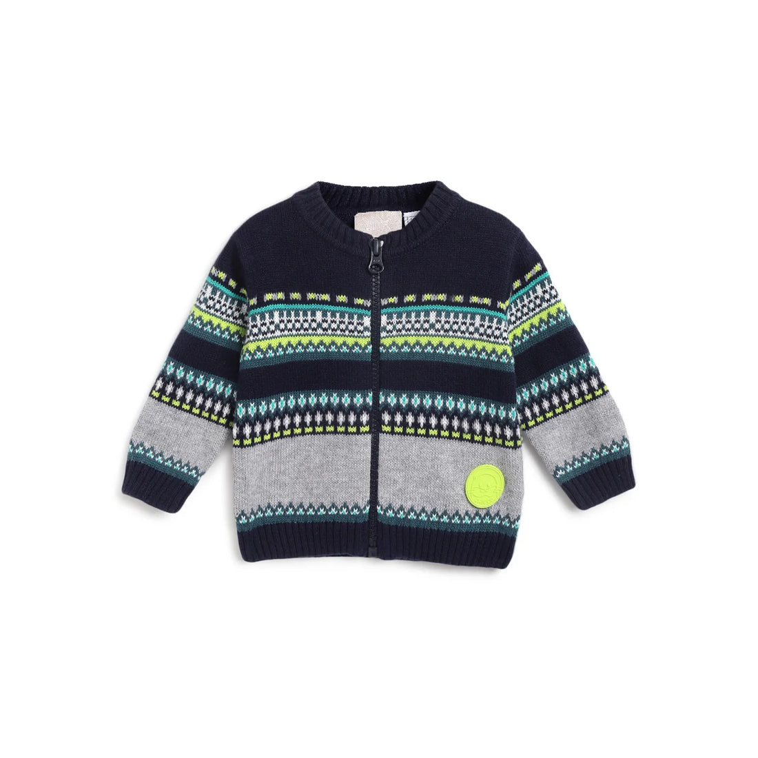 Boys Blue Printed Cardigan