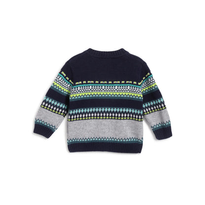 Boys Blue Printed Cardigan