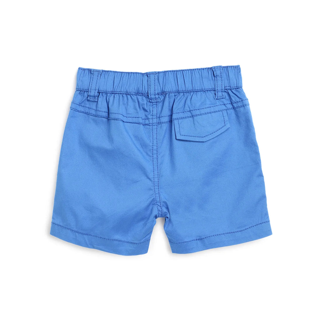 Boys Blue Printed Cotton Shorts