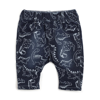 Boys Blue Printed Jeans