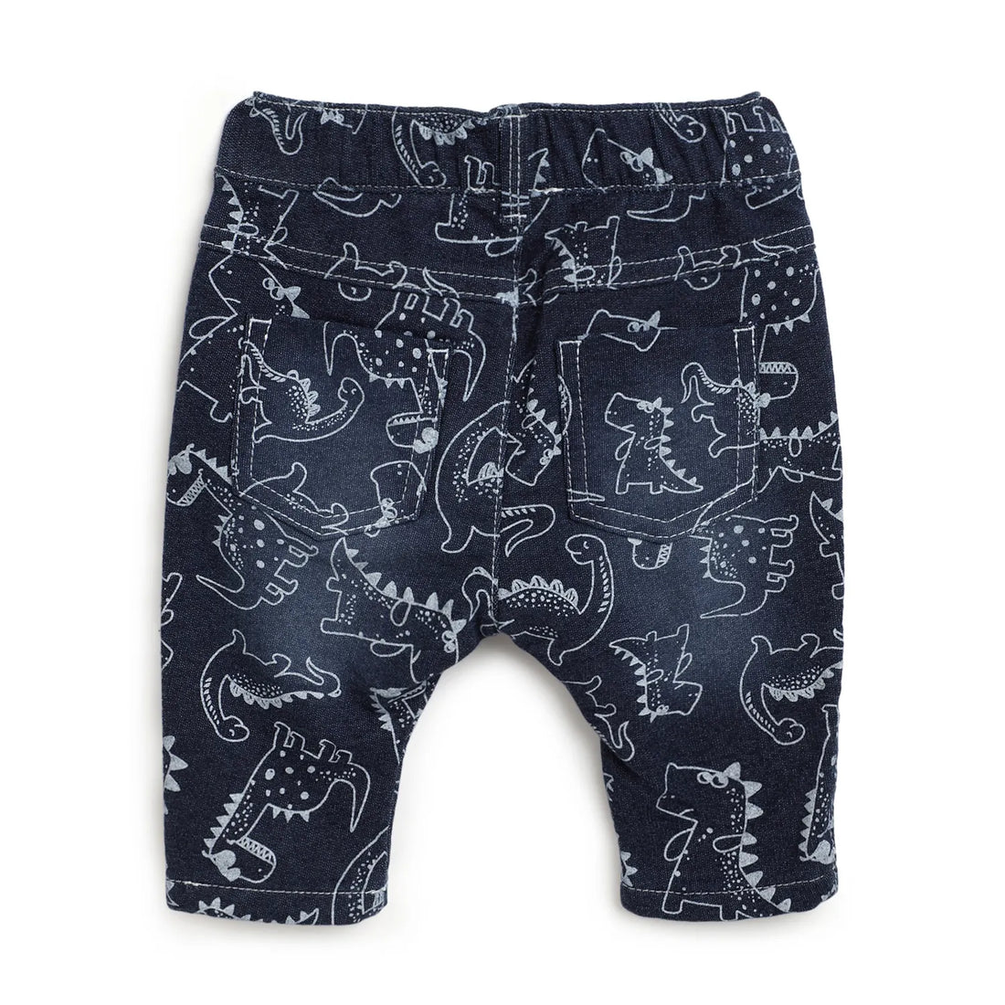 Boys Blue Printed Jeans