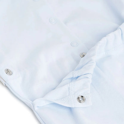 Boys Blue Printed Nappy Opening Babysuit