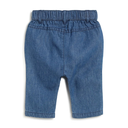 Boys Blue Printed Stretchable Jeans
