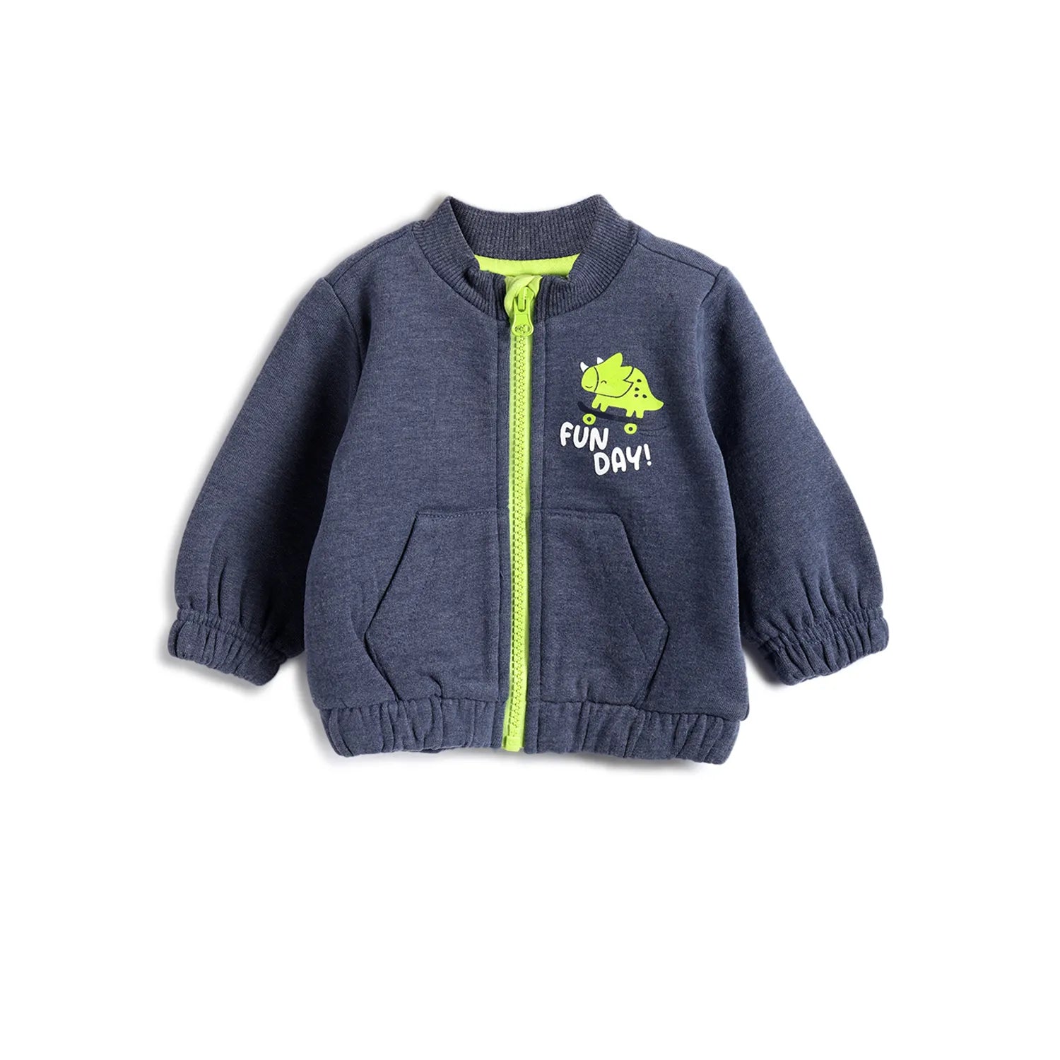 Boys Blue Printed Sweatshirt