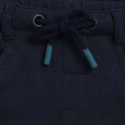 Boys Blue Printed Sweatshirt With Trousers