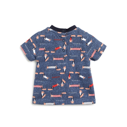 Boys Blue Printed T-shirt