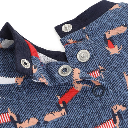 Boys Blue Printed T-shirt