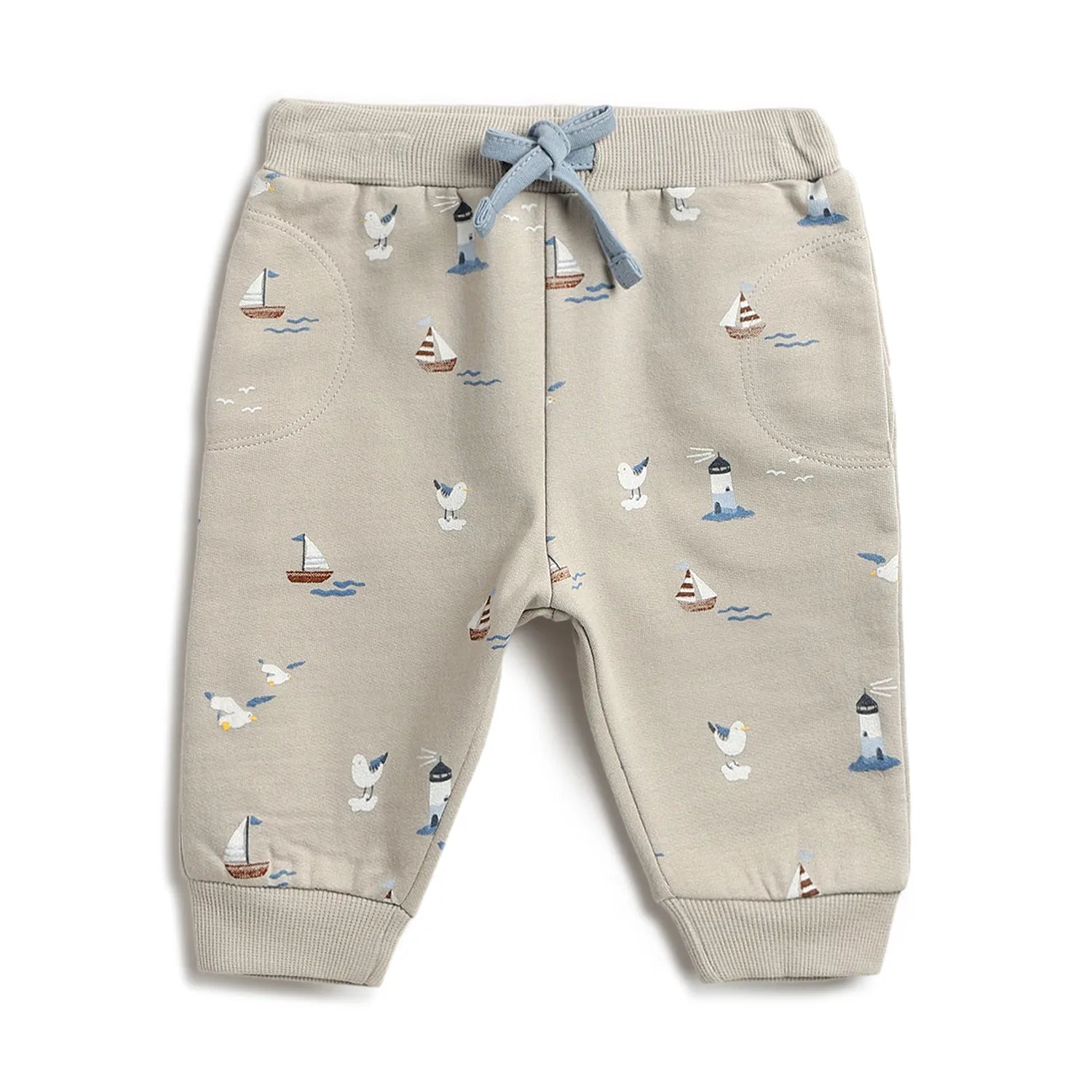 Boys Blue Printed Tshirt with Joggers