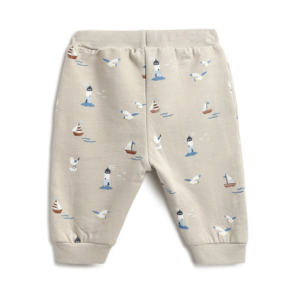 Boys Blue Printed Tshirt with Joggers