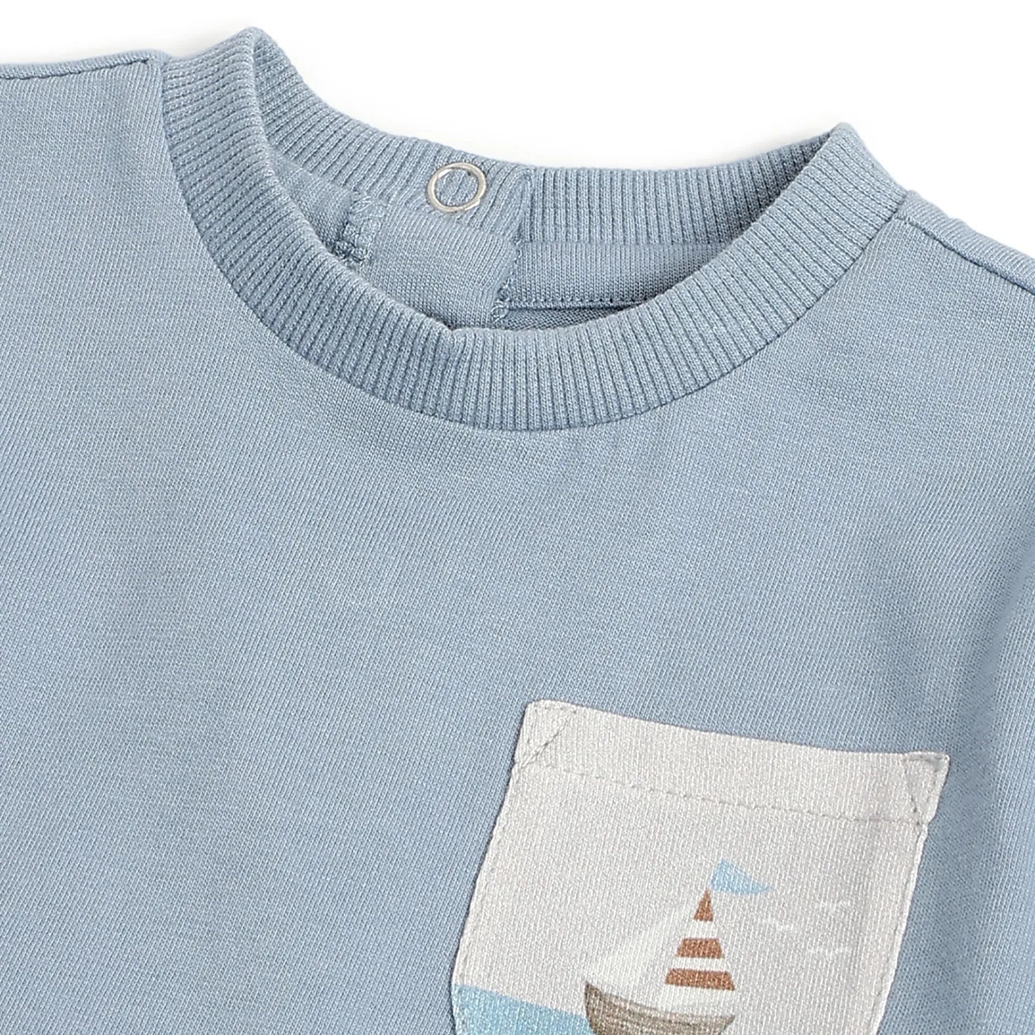 Boys Blue Printed Tshirt with Joggers