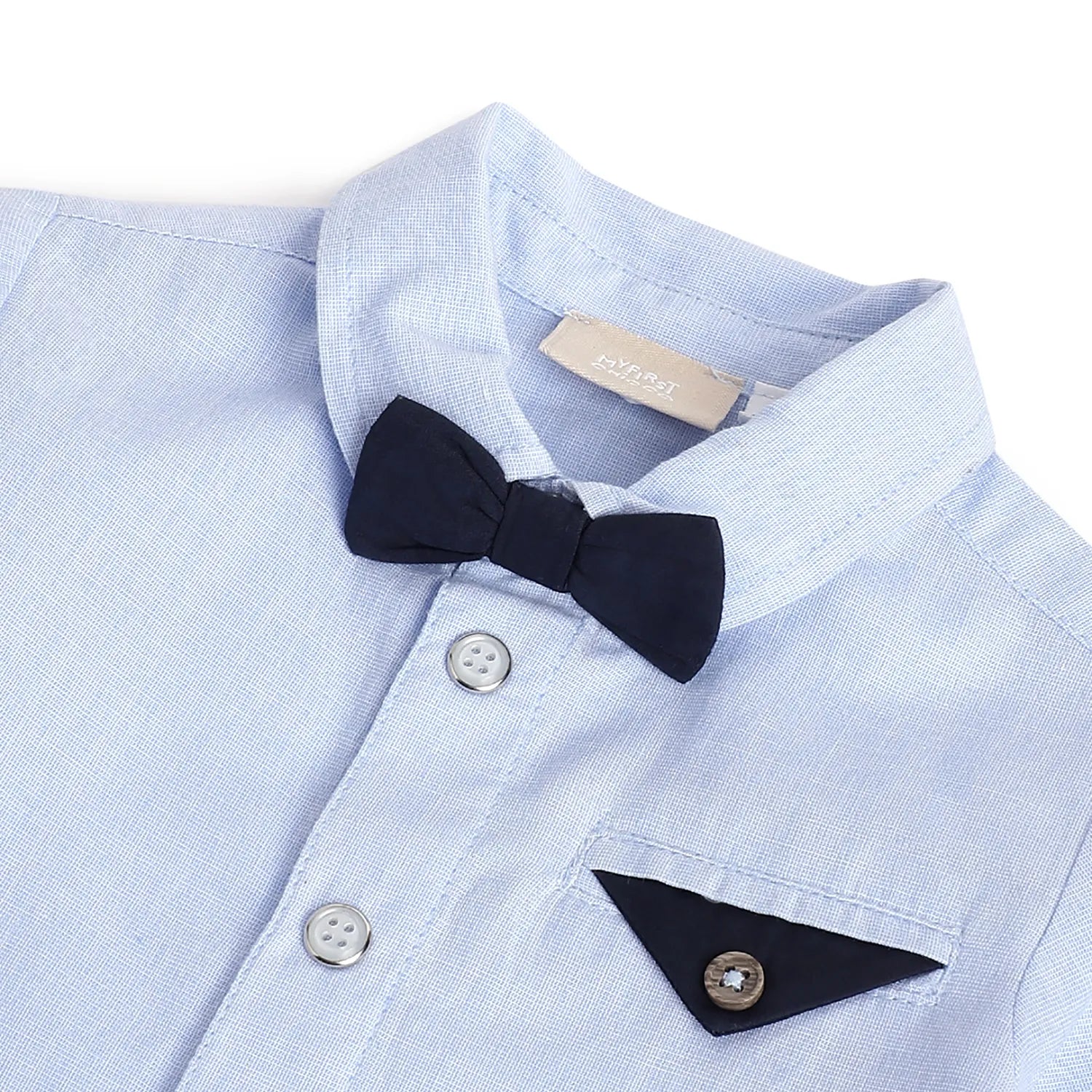 Boys Blue Solid Casual Shirt