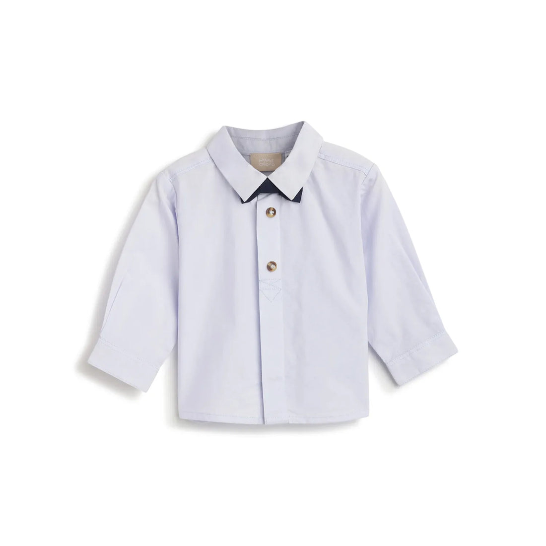 Boys Blue Solid Cotton Shirt