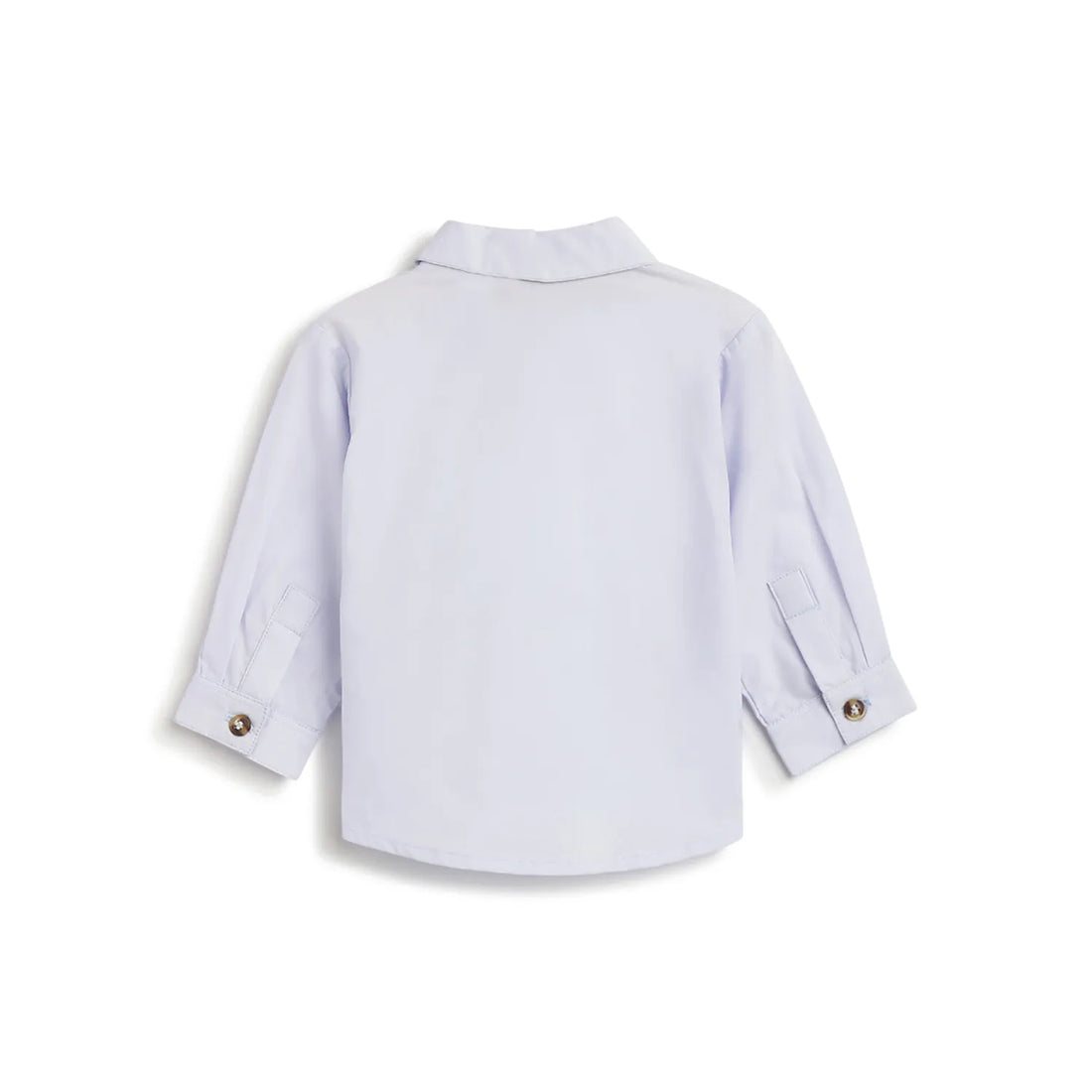 Boys Blue Solid Cotton Shirt