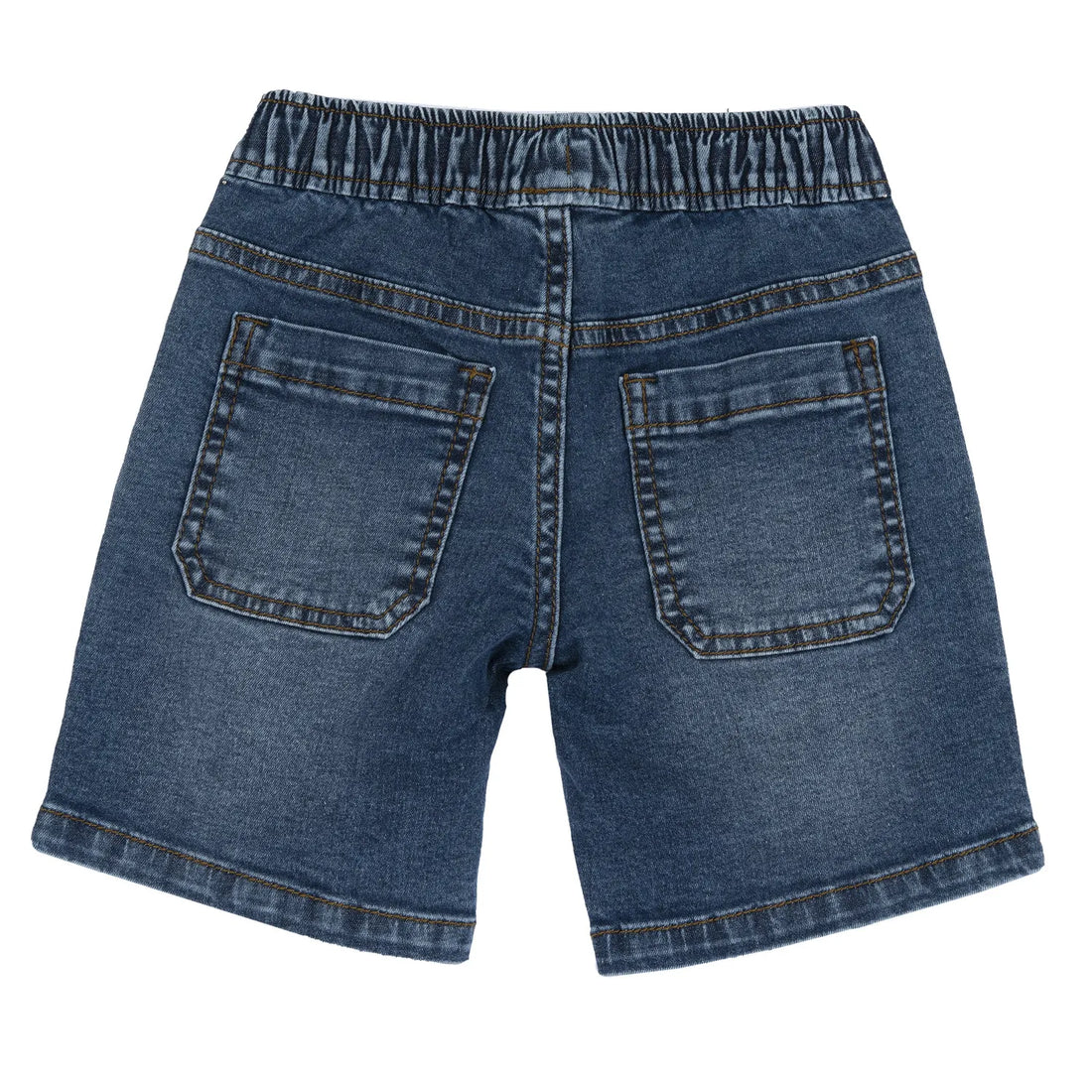 Boys Blue Solid Denim Shorts