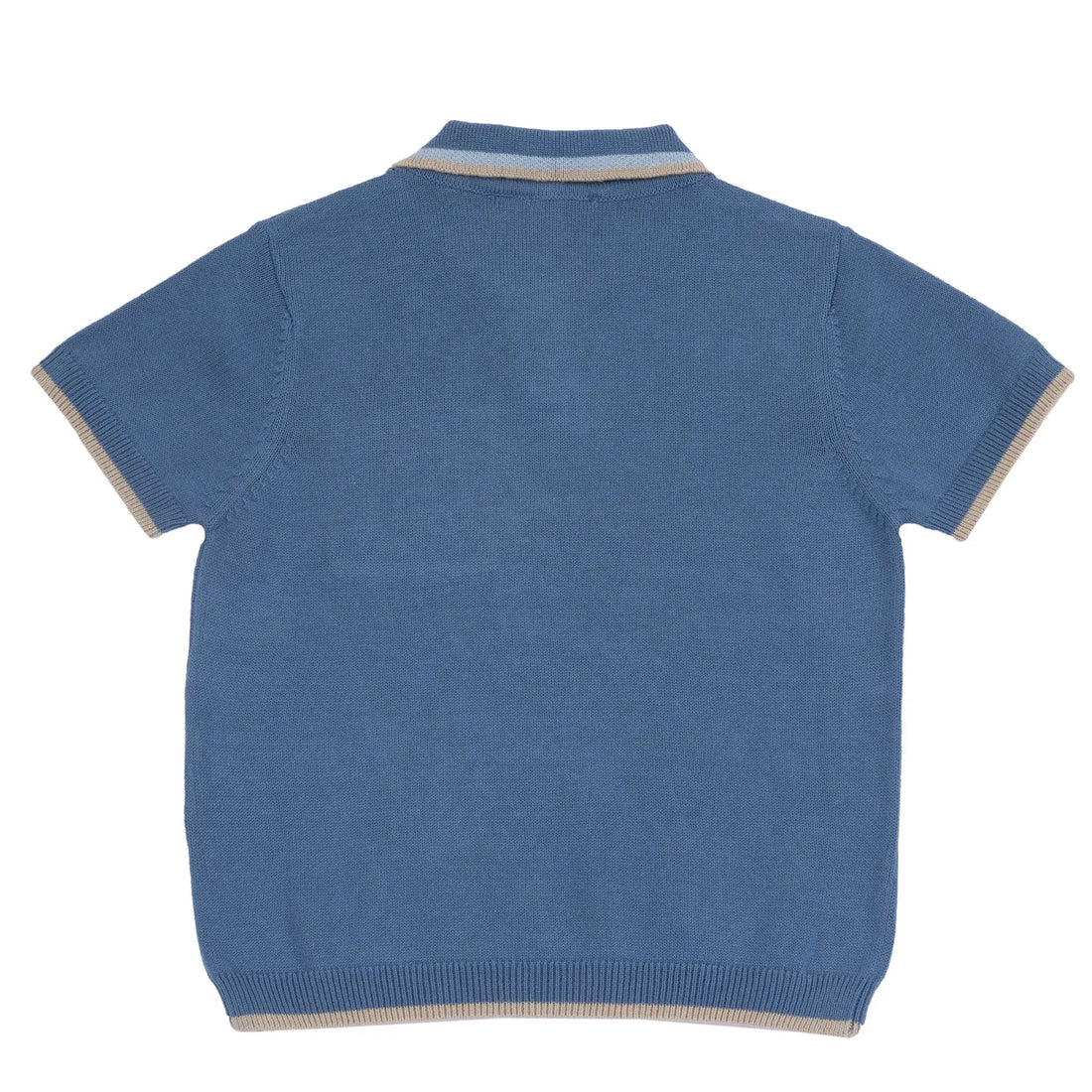 Boys Blue Solid Polo T-shirt