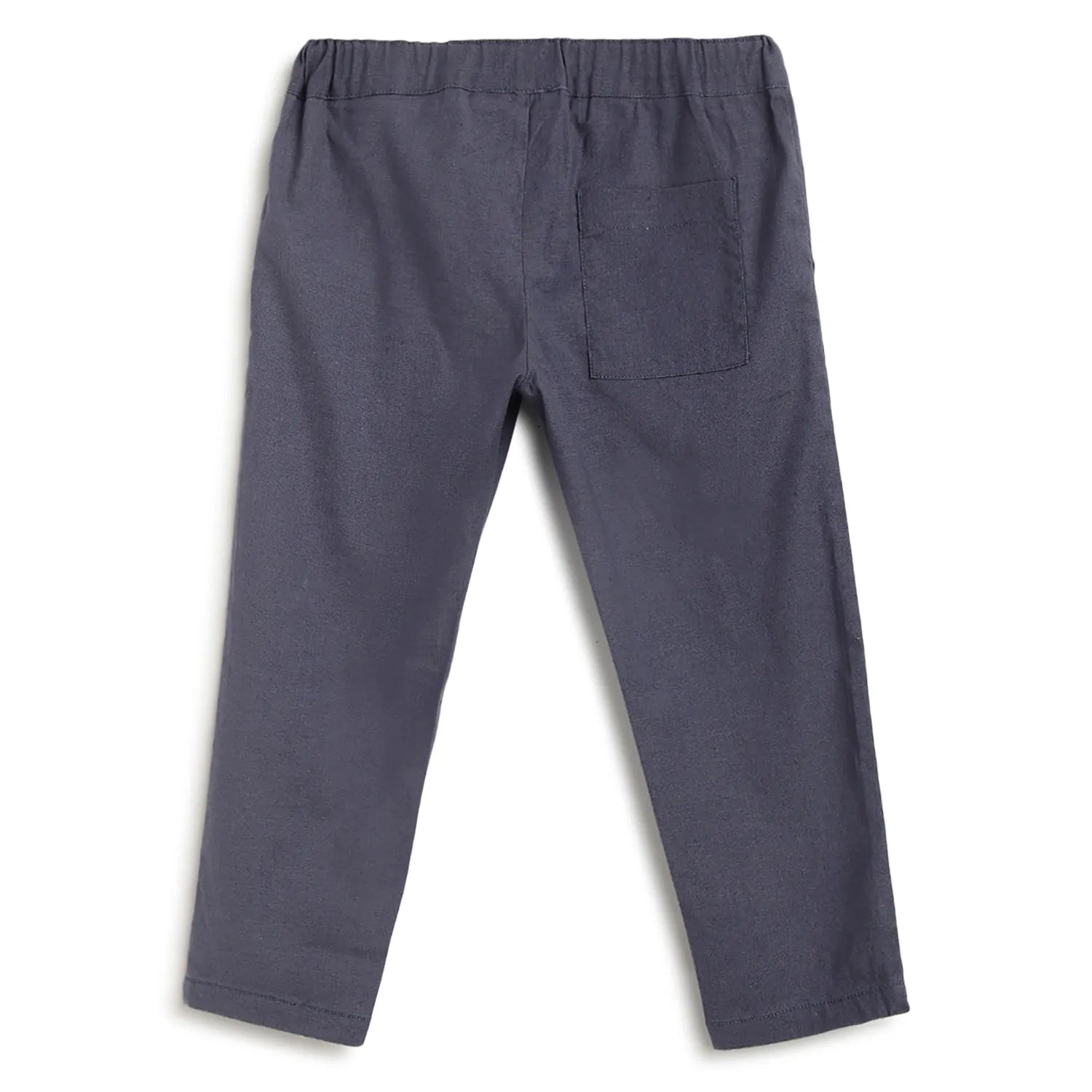 Boys Blue Solid Trousers