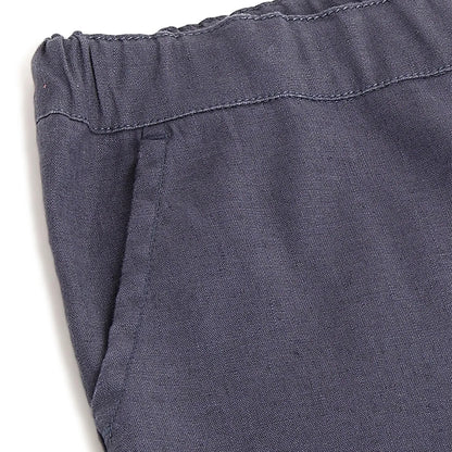 Boys Blue Solid Trousers