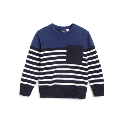 Boys Blue Striped Pullover