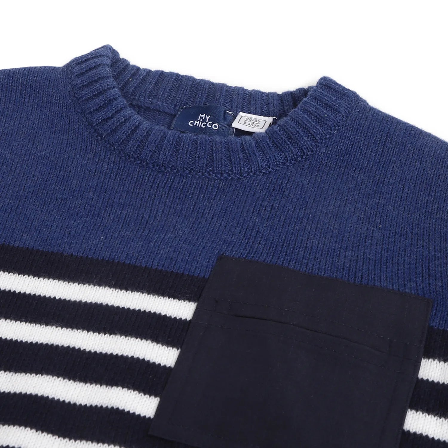 Boys Blue Striped Pullover