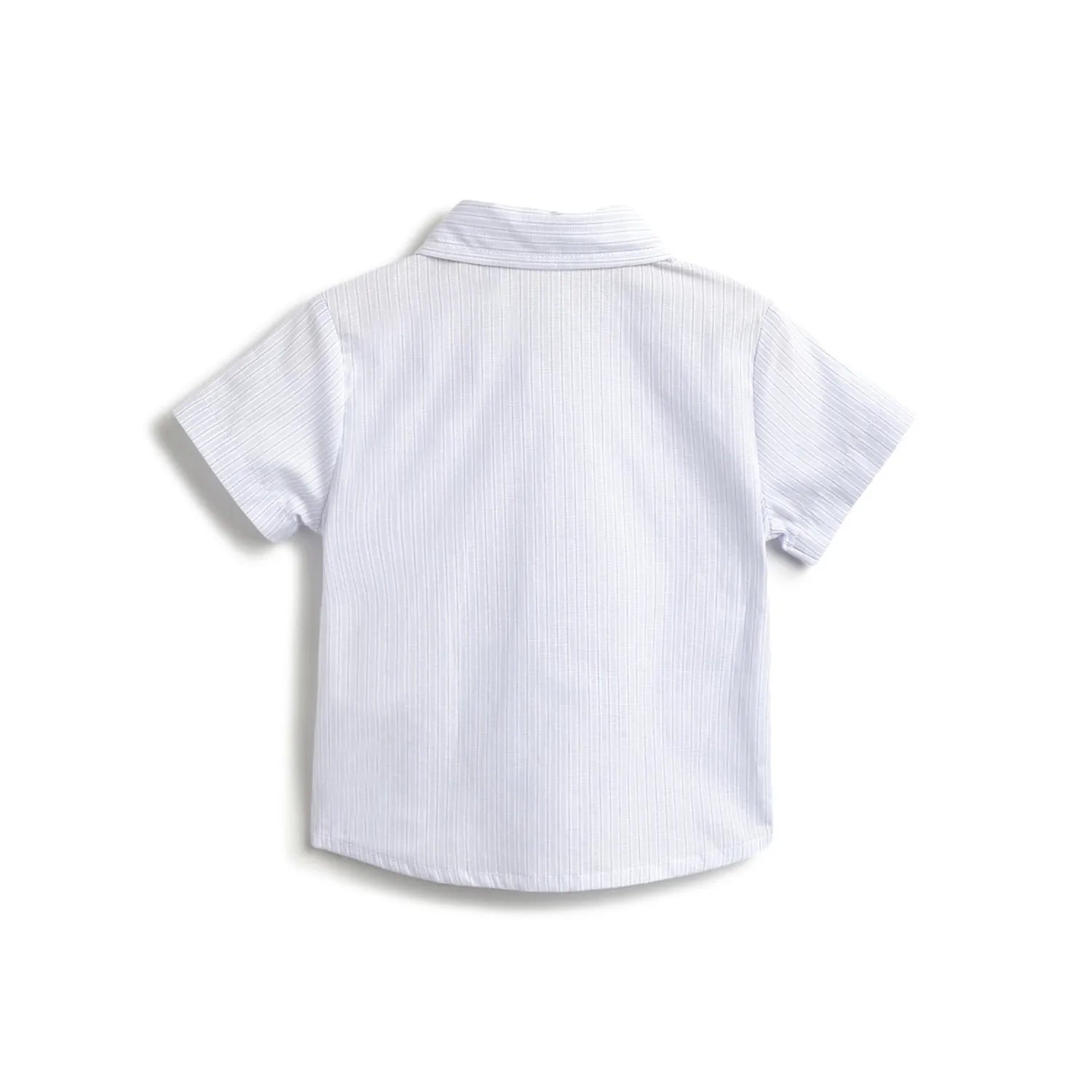 Boys Blue Striped Shirt With Shorts