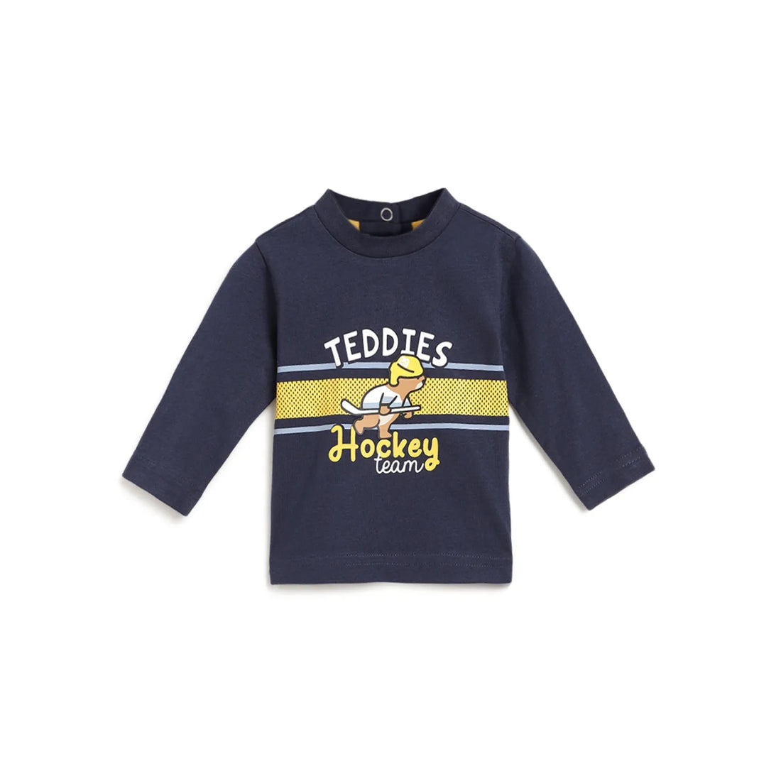 Boys Blue Typography Printed Round Neck T-shirt