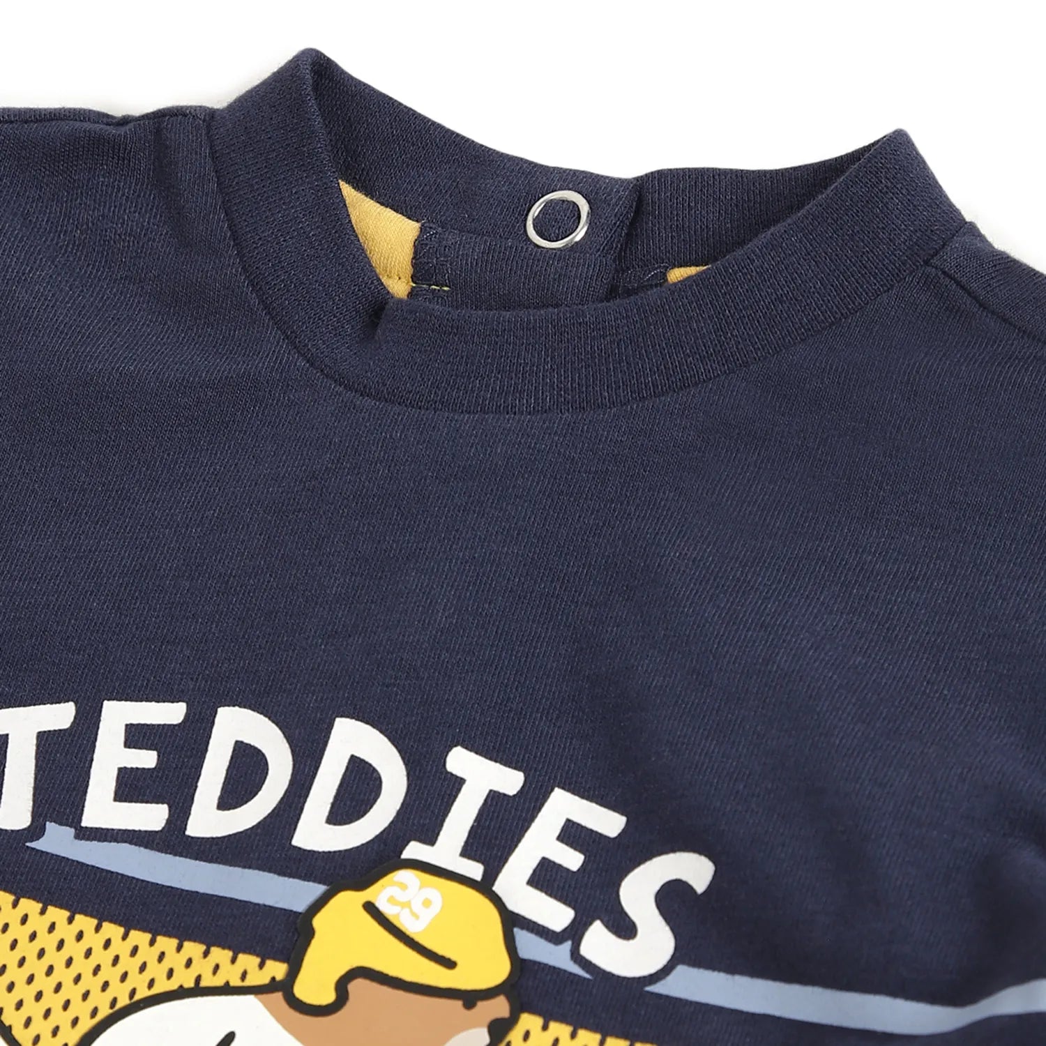 Boys Blue Typography Printed Round Neck T-shirt