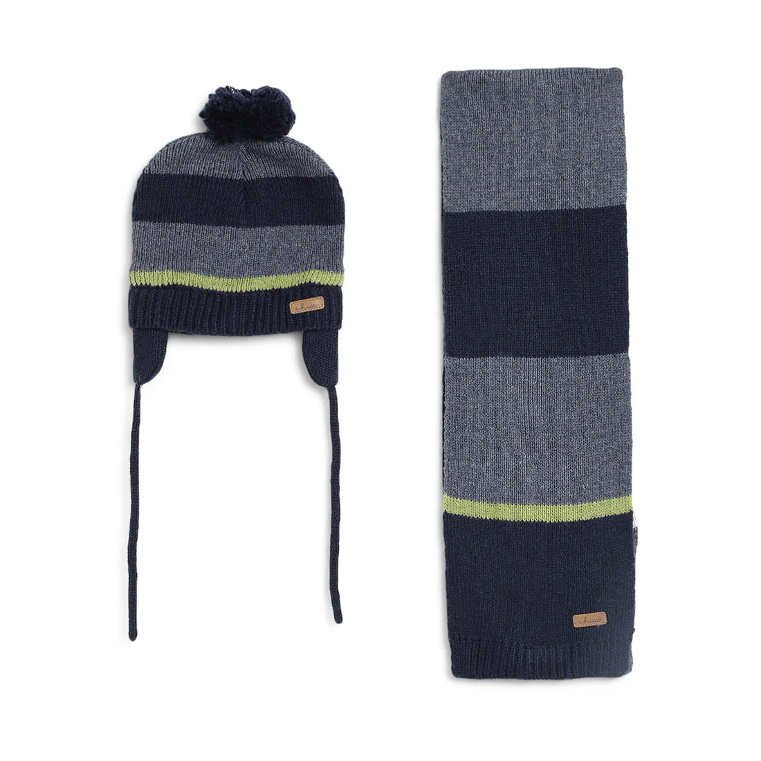 Boys Blue Woollen Hat with Scarf