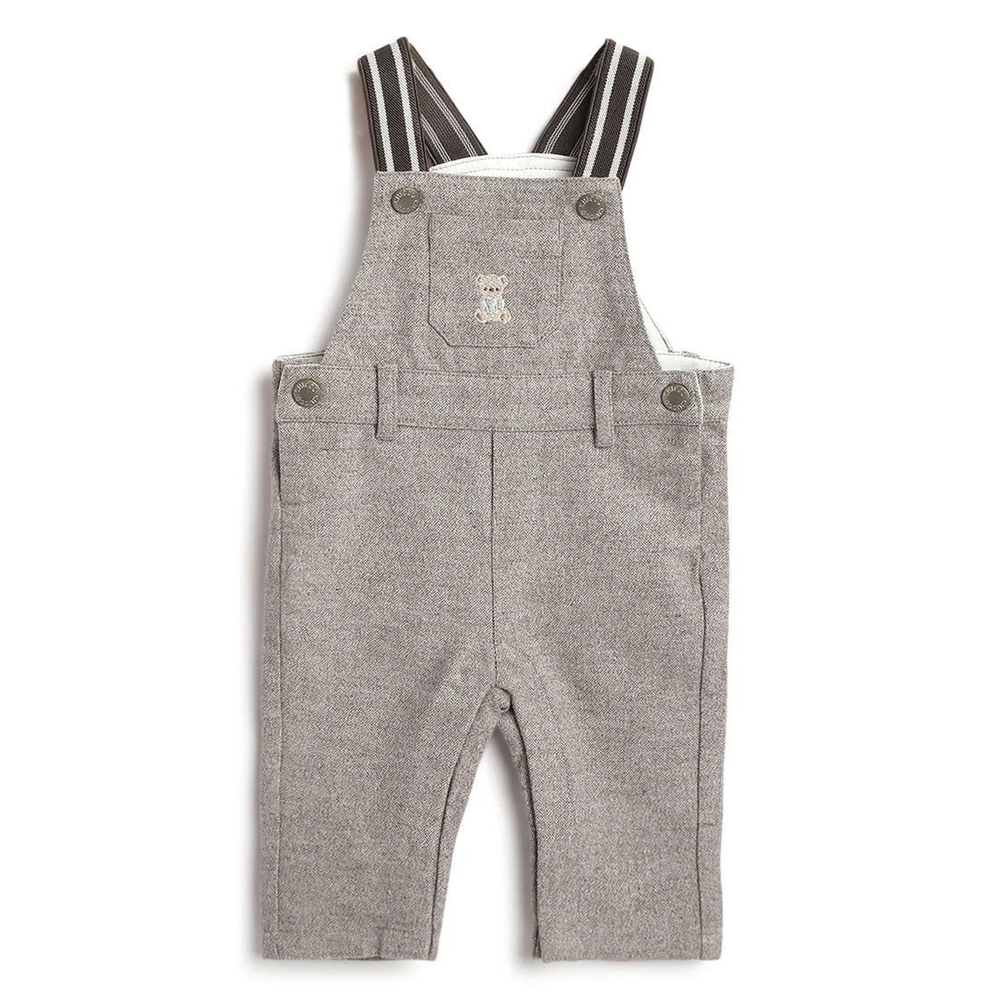 Boys Brown Cotton Dungaree