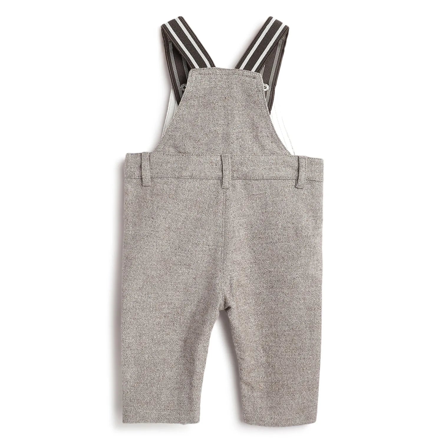Boys Brown Cotton Dungaree