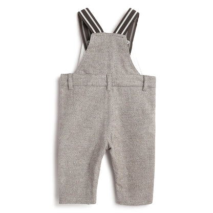 Boys Brown Cotton Dungaree