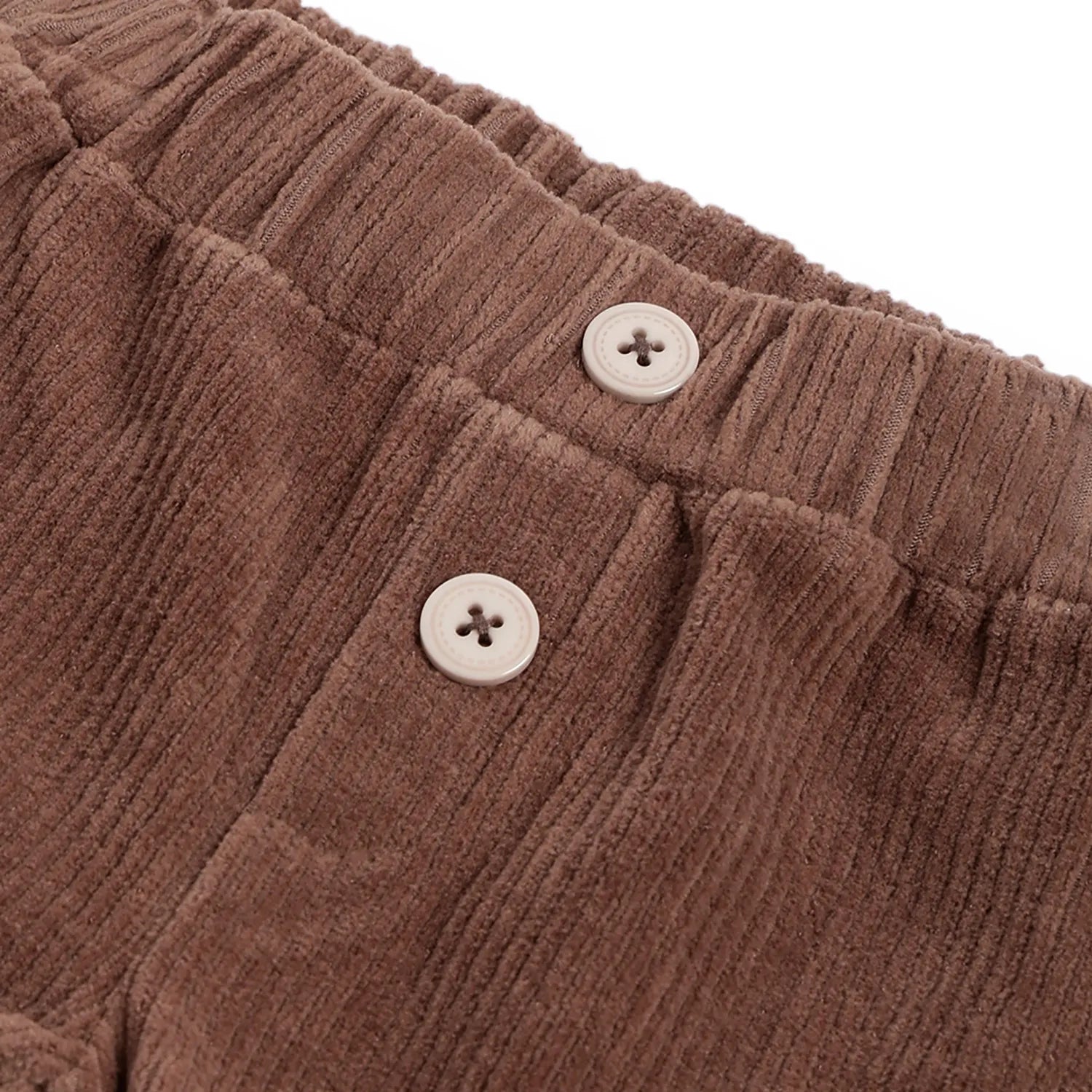 Boys Brown Cotton Trousers