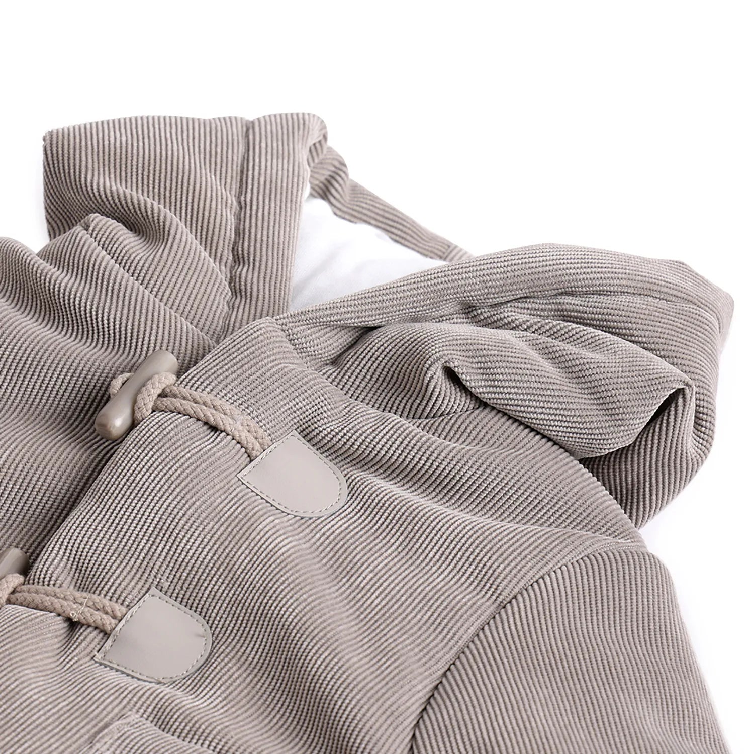 Boys Brown Hooded Self Design Coat