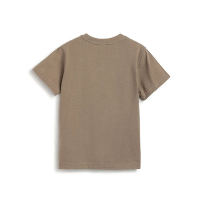 Boys Brown Printed T-shirt
