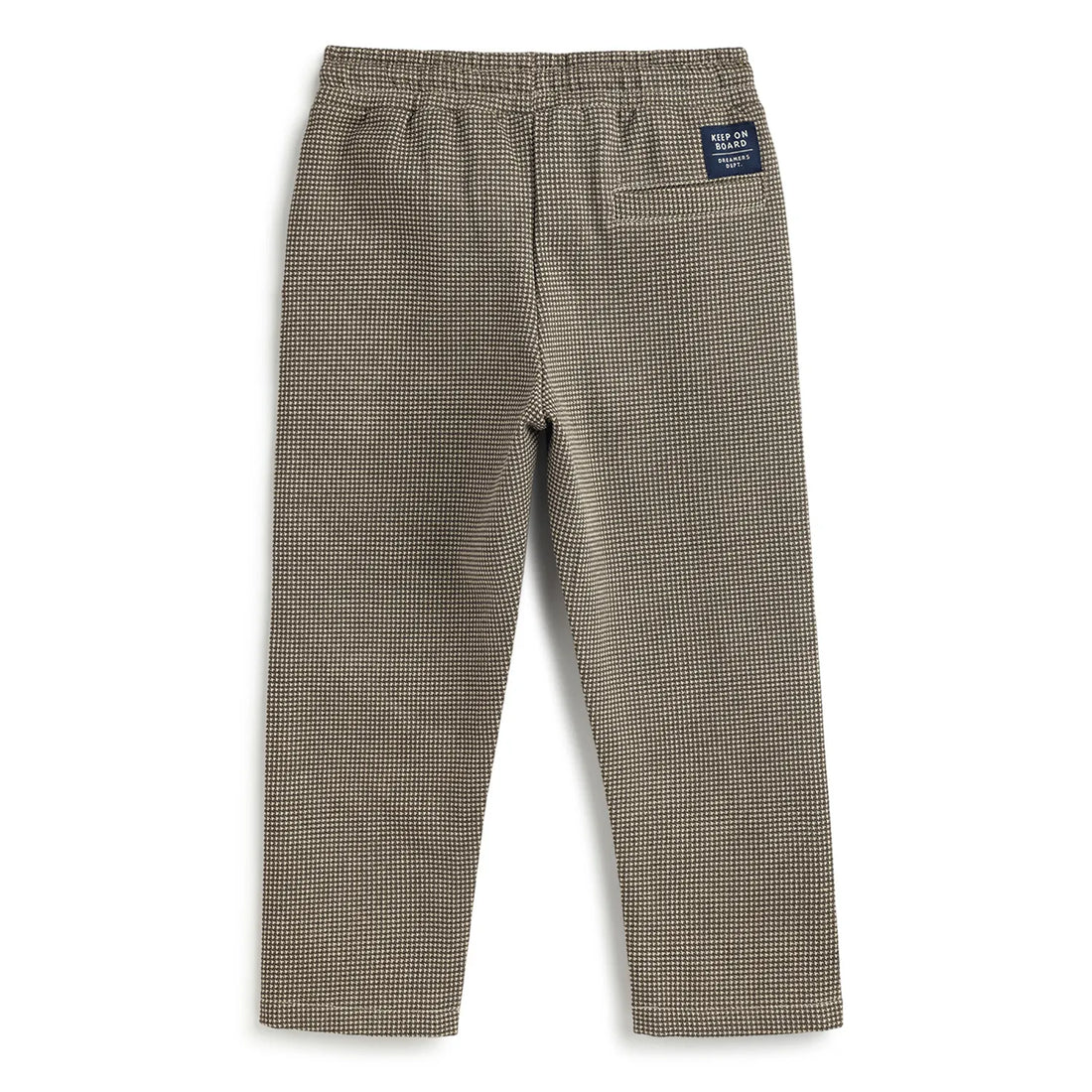 Boys Brown Printed Trousers