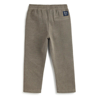 Boys Brown Printed Trousers