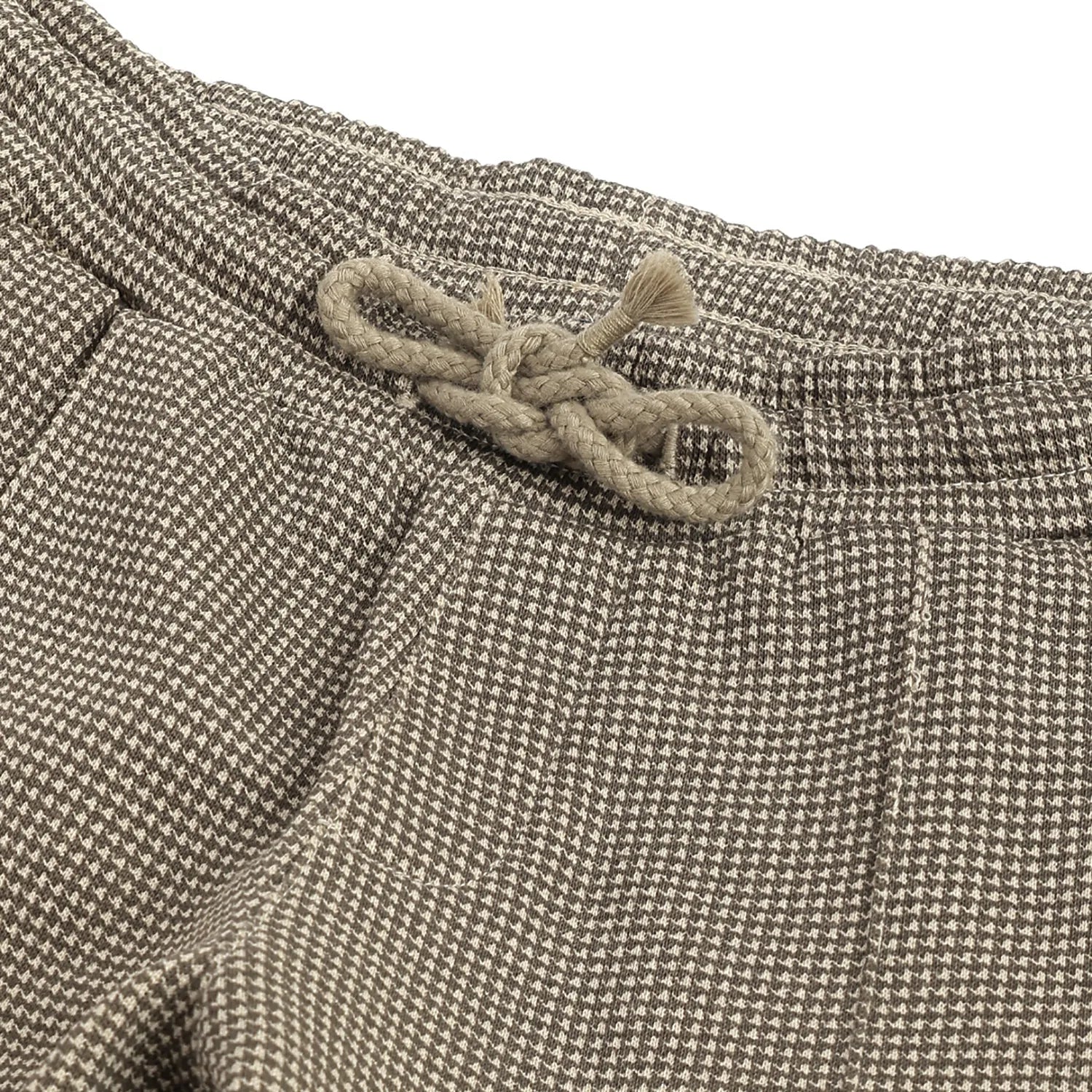 Boys Brown Printed Trousers