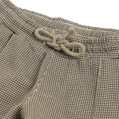 Boys Brown Printed Trousers