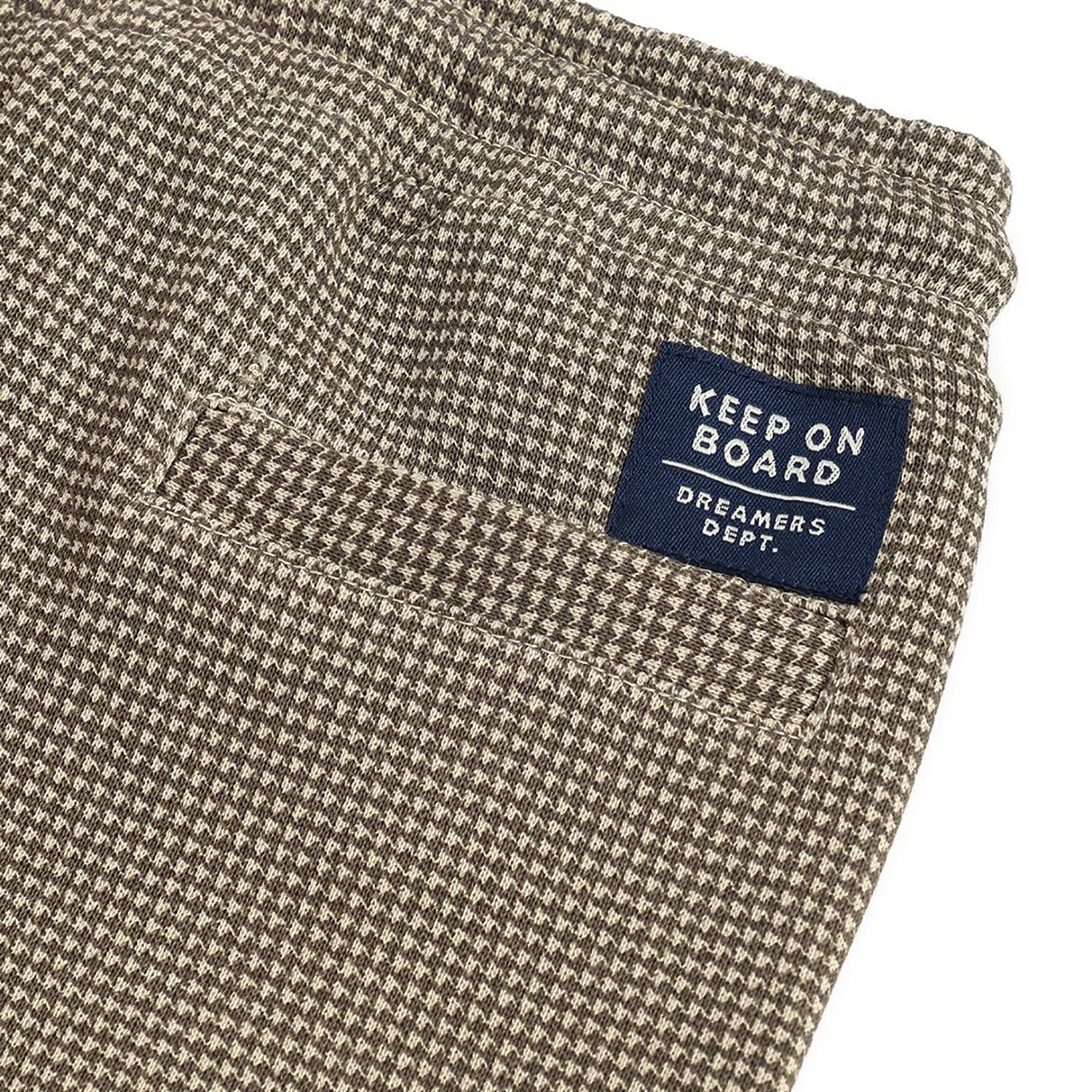 Boys Brown Printed Trousers