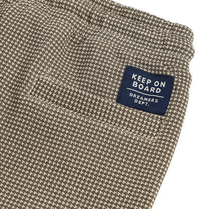 Boys Brown Printed Trousers