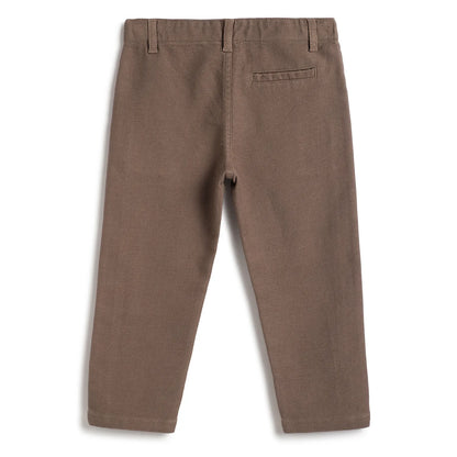 Boys Brown Relaxed Fit Trousers
