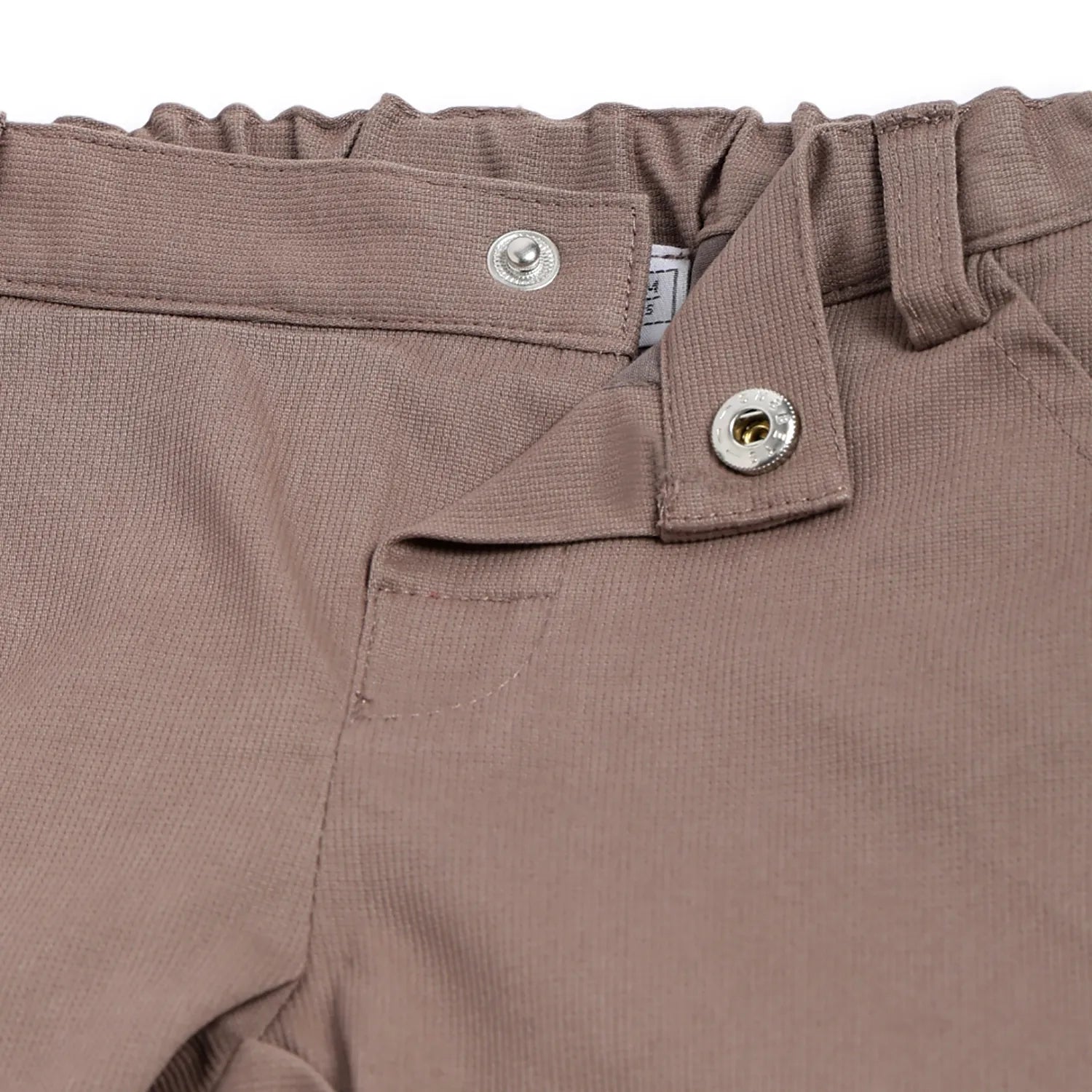 Boys Brown Solid Trousers