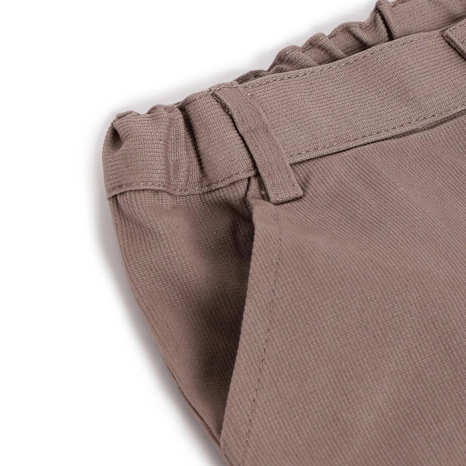 Boys Brown Solid Trousers